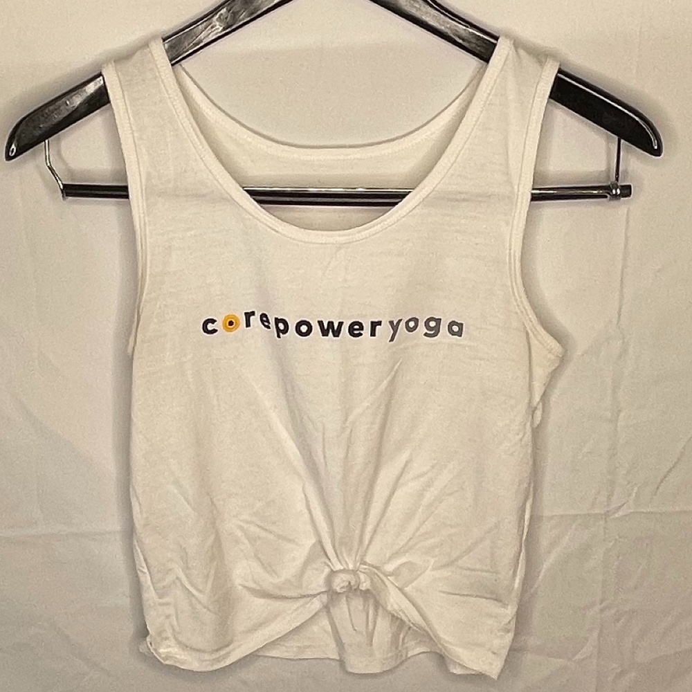CorePower Yoga front tie tank top Sz S